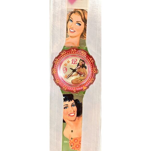 Swatch watch BEACH VIRGIN SDG104 1994 Scuba Diver Rare Swiss made Quartz - Picture 3 of 10